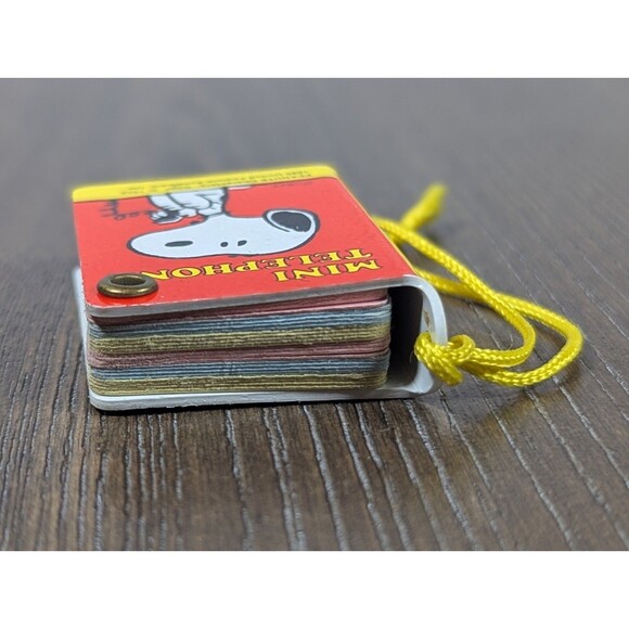Vintage 1965 Peanuts Snoopy 2" Mini Telephone Address Book Woodstock Schultz - Picture 6 of 11
